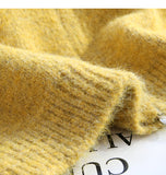 Ndyad Yellow Double Zipper Lapel Cardigan Sweater HZ1024