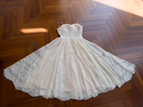 Ndyad A-line Tulle Short Formal Dress, Apricot Homecoming Dress HZ1024