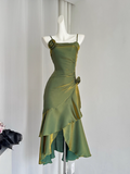 Ndyad ruffled suspender dress birthday dress HZ1024