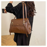 Evafashion texture large capacity commuter shoulder bag HZ1024