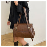 Evafashion texture large capacity commuter shoulder bag HZ1024