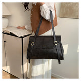 Evafashion texture large capacity commuter shoulder bag HZ1024