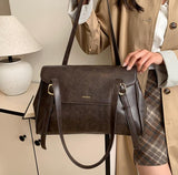 Evafashion texture large capacity commuter shoulder bag HZ1024