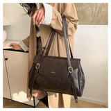 Evafashion texture large capacity commuter shoulder bag HZ1024