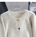 Ndyad button simple knitted cardigan HZ1024