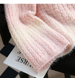 Ndyad Lace-up Gradient Color Age-Reducing Knitted Sweater HZ1024