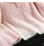 Ndyad Lace-up Gradient Color Age-Reducing Knitted Sweater HZ1024