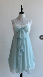 Ndyad Spaghetti Strap A-Line Chiffon Short Prom Dresses, Pink Homecoming Dresses HZ1024