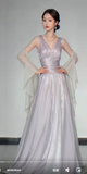 Ndyad V-neck A-Line Satin Long Prom Dresses,Sleeveless Formal Evening Dresses HZ1024