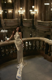 Ndyad Halter Sheath Satin Long Prom Dresses, White Backless Formal Evening Dresses HZ1024
