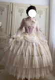 Ndyad Square Neck Ball Gown Lace Chiffon Short Birthday Dresses Pink Sweet Two-Piece Lolita Dresses HZ1024