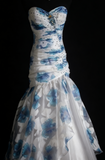 Ndyad Sweetheart Mermaid Long Prom Dresses Tulle Vintage Evening Dresses HZ1024
