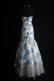 Ndyad Sweetheart Mermaid Long Prom Dresses Tulle Vintage Evening Dresses HZ1024