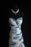 Ndyad Sweetheart Mermaid Long Prom Dresses Tulle Vintage Evening Dresses HZ1024