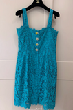 Ndyad Blue Homecoming Dresses Straps Sheath Short Prom Dresses Lace Birthday Dresses HZ1024