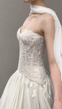 Ndyad Sweetheart Neck Two-Piece Luxury Wedding Dresses Elegant Applique Sleeveless Bridal Gowns HZ1024