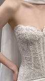 Ndyad Sweetheart Neck Two-Piece Luxury Wedding Dresses Elegant Applique Sleeveless Bridal Gowns HZ1024