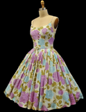 Ndyad Spaghetti Straps A-Line Formal Dresses£¬Sweet Floral Birthday Dresses, Sleeveless Homecoming Dresses HZ1024
