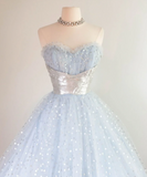 Ndyad Sweetheart Neck A-Line Tulle Short Prom Dresse Birthday Dresses, Sleeveless Homecoming Dresses HZ1024