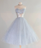 Ndyad Sweetheart Neck A-Line Tulle Short Prom Dresse Birthday Dresses, Sleeveless Homecoming Dresses HZ1024