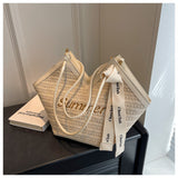 Ndyad versatile straw shoulder bag tote bag HZ1024