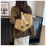Ndyad versatile straw shoulder bag tote bag HZ1024