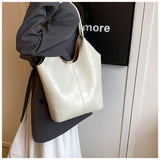 Ndyad soft leather large capacity shoulder bag commuter tote bag HZ1024