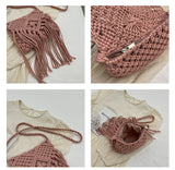Ndyad Tassel Woven Shoulder Bag Crossbody Bag HZ1024