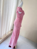 Ndyad Sweet Mermaid Dress Sequin Birthday Dress Princess Dress HZ1024