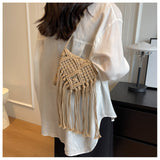 Ndyad Tassel Woven Shoulder Bag Crossbody Bag HZ1024