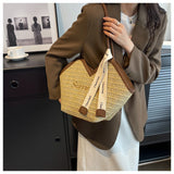 Ndyad versatile straw shoulder bag tote bag HZ1024