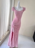 Ndyad Sweet Mermaid Dress Sequin Birthday Dress Princess Dress HZ1024