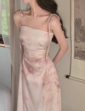 Ndyad lace-up suspenders sexy slim dress for women summer exposed waist hollow design skirt HZ1024