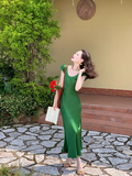 Ndyad exquisite waist satin slim fishtail temperament long skirt HZ1024
