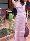 Ndyad Satin Square Neck Ruffle Sleeveless Dress HZ1024