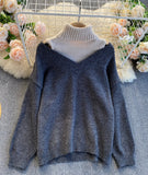 Ndyad Long Sleeve Sweater High Neck Sweater HZ1024