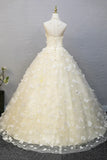 Ndyad Halter Neckline Tulle Floor Length Prom Dress, off-white A-Line Evening Formal Dress HZ1024